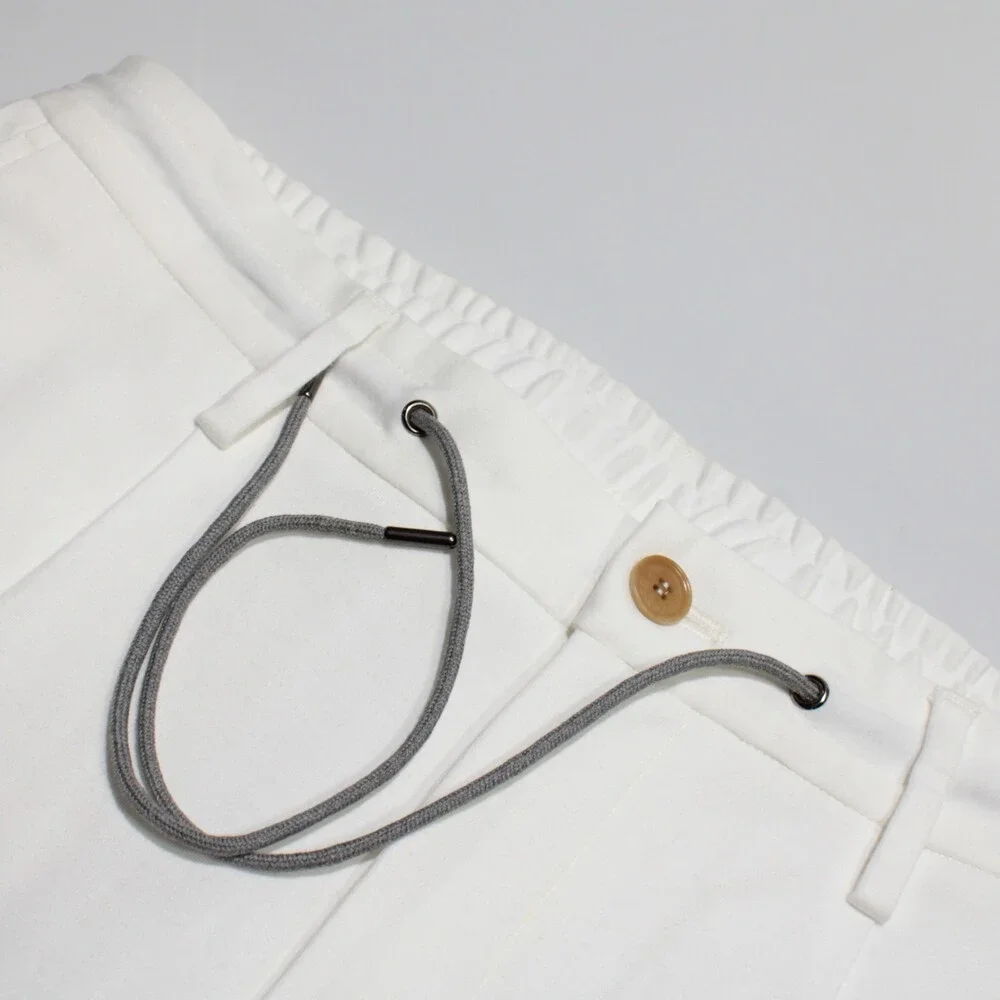 Luciano Barbera NWT Chinos / Casual Pants Size 50 (US 34) in White 100% Cotton